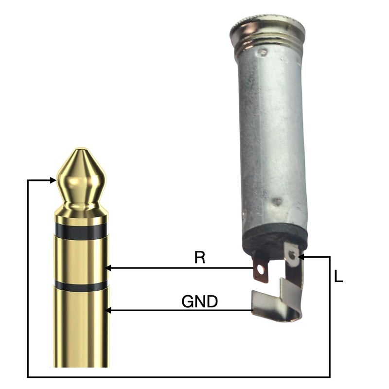 CESS 6.35mm 1/4 Inch Stereo TRS Female Connector Jack - 6.35mm Stereo Jack (4 Pack) - Image 3